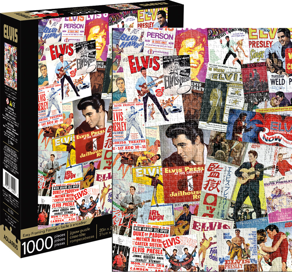 Elvis- Movie Poster Collage 1000 Piece Jigsaw Puzzle