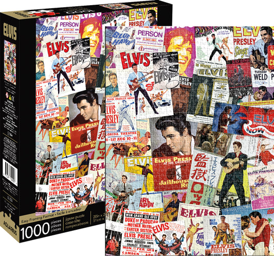 Elvis- Movie Poster Collage 1000 Piece Jigsaw Puzzle