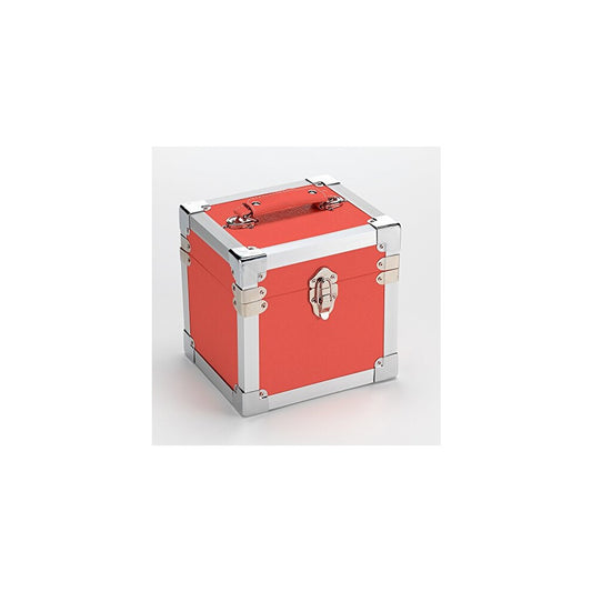 7 Inch 50 Record Storage Carry Case Red