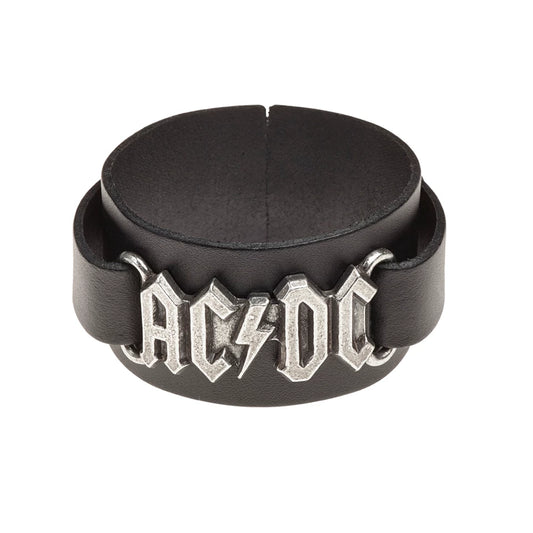 AC/DC Logo Leather Wriststrap Bracelet