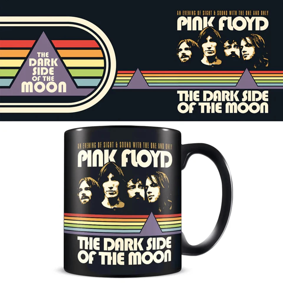 Pink Floyd (Vintage Dark Side) Mug. Coaster & Keychain Gift Set