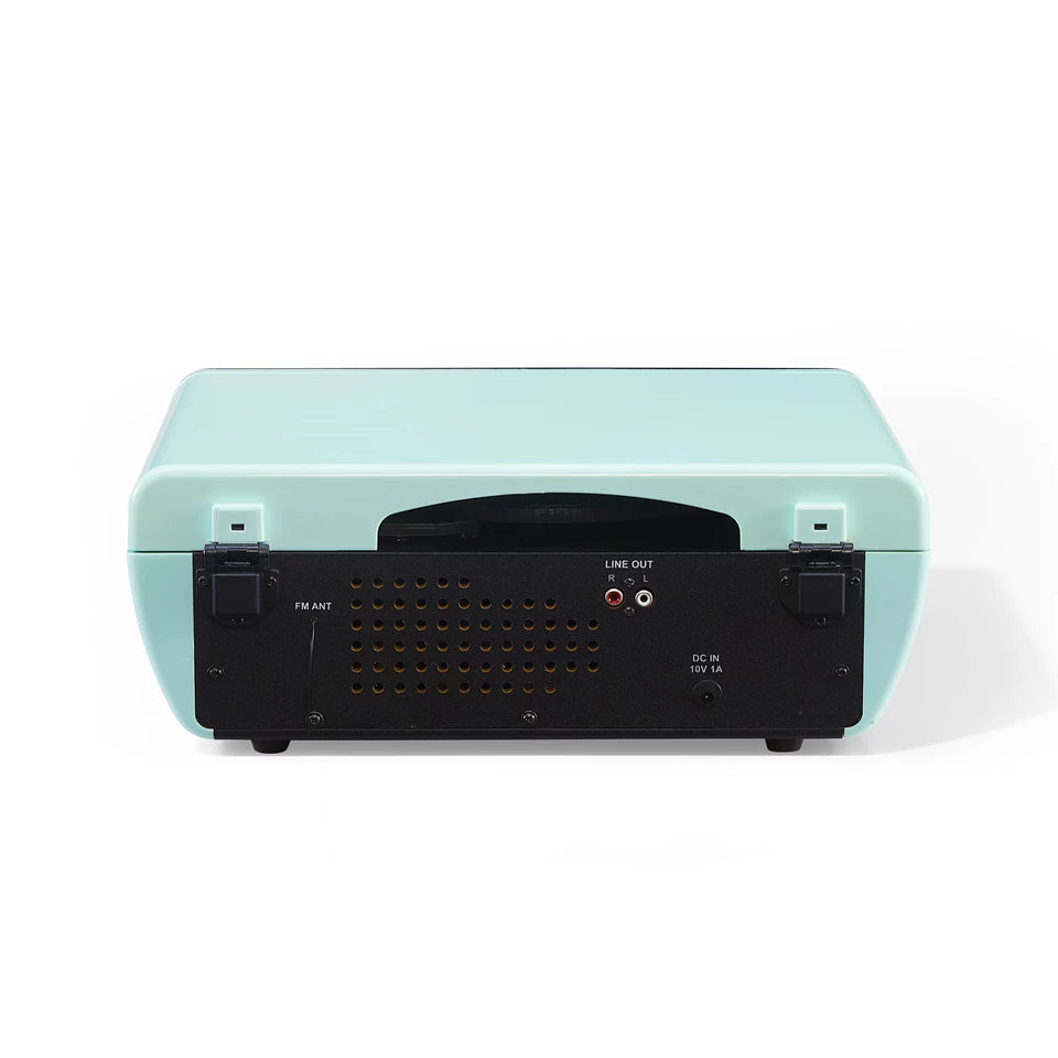 Powel 7-In-1 Record Player (Aqua Blue)