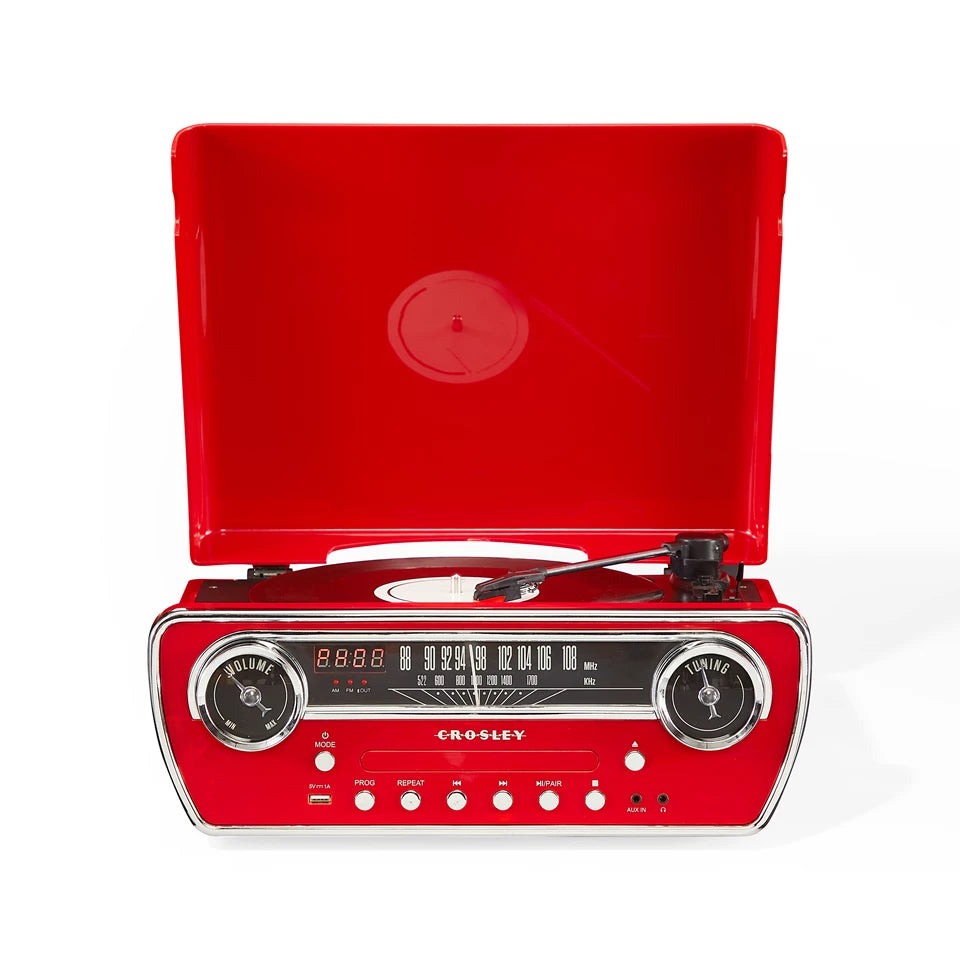Powel 7-in-1 Record Player (Red)