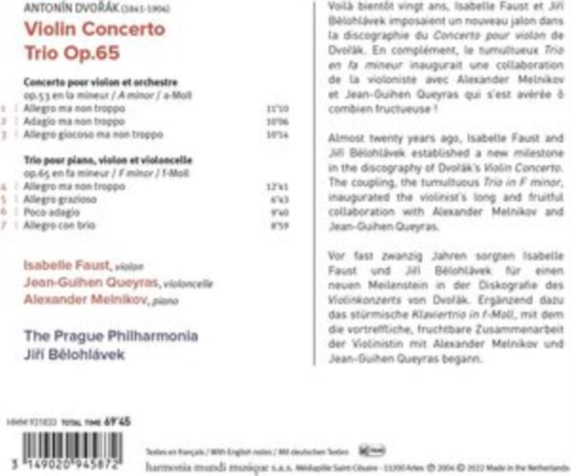 Dvorak: Violin Concerto & Trio, Op. 65
