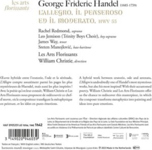Handel: L'allegro, Il Penseroso Ed Il Moderato
