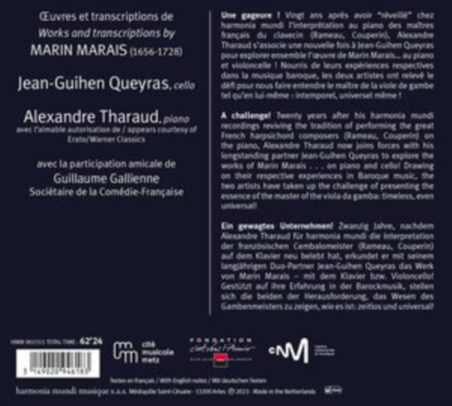 Jean-Guihen Queyras/Alexandre Tharaud: Marin Marais