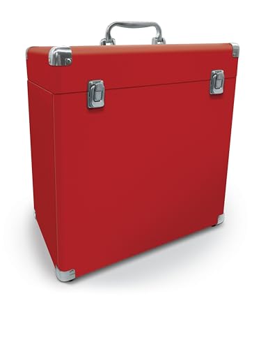 Vinyl Tonic Pu Leather LP Case Red (With Velvet Brush & Microfibre Cloth)