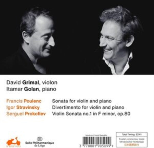 David Grimal/Itamar Golan: Poulenc/Stravinsky/Prokofiev