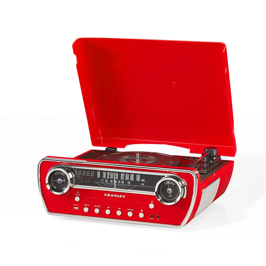 Powel 7-in-1 Record Player (Red)