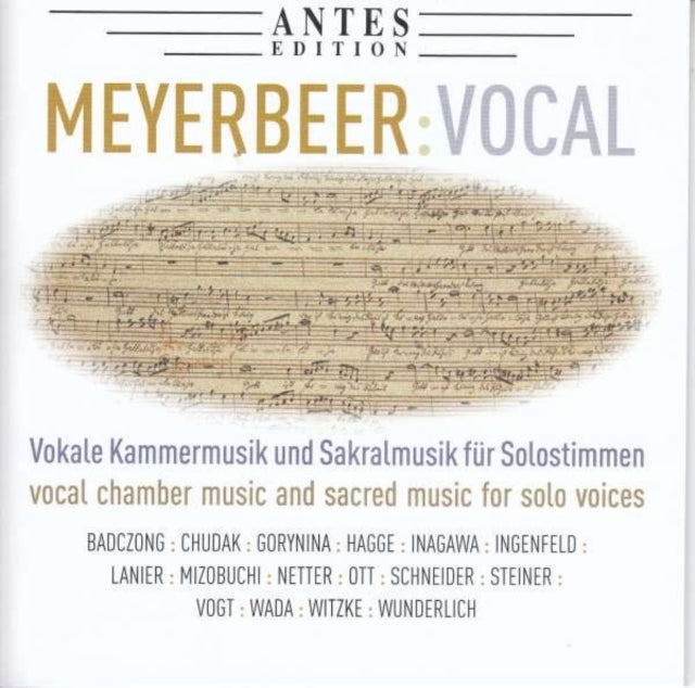 Meyerbeer: Vocal Works