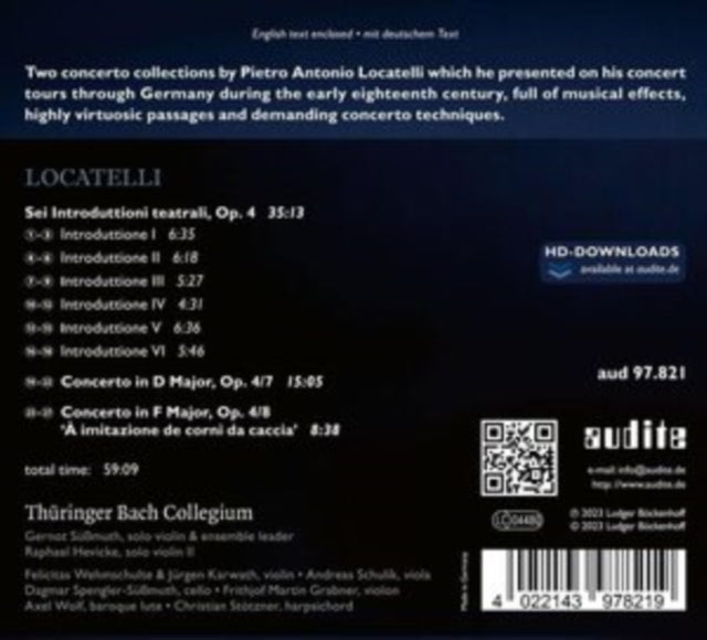 Locatelli: Introduttioni Teatrali