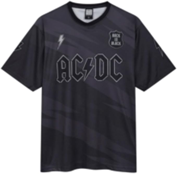 Ac/Dc Back In Black Rock Fc Football Shirt Small