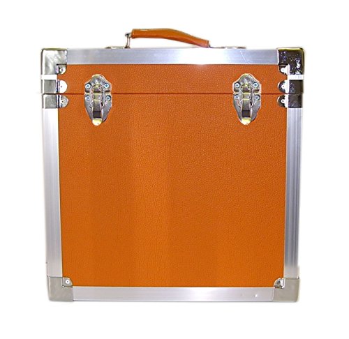 Lp Record Storage Carry Case Orange