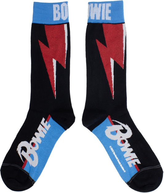 David Bowie Red Flash Crew Socks (One Size)