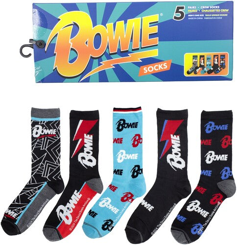 David Bowie Socks 5 Pack In Gift Box (One Size)