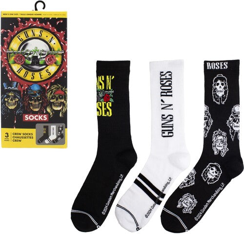 Gun N Roses Socks 3 Pack In Gift Box (One Size)