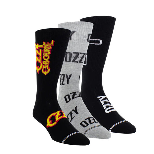 Ozzy Osbourne Assorted Crew Socks 3 Pack (One Size)