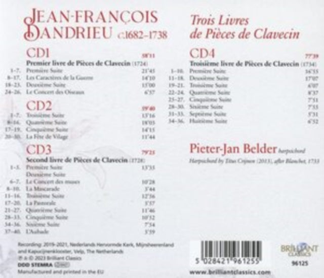 Dandrieu: Trois Livres De Pièces De Clavecin