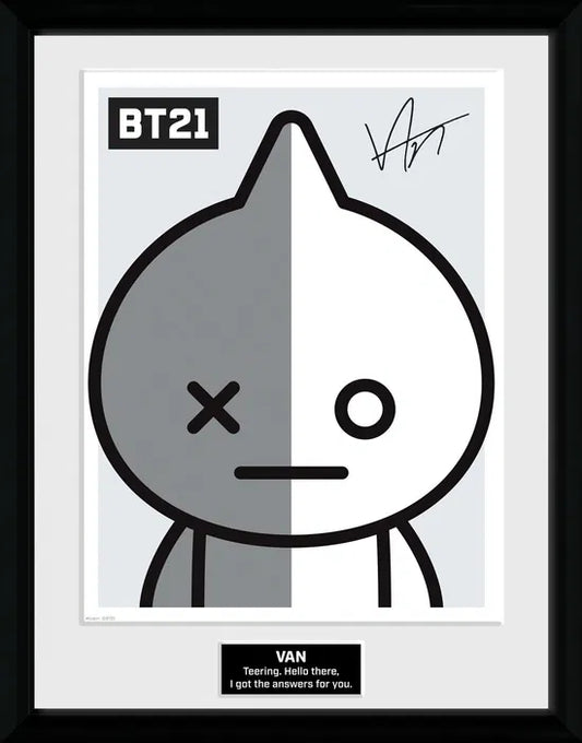 BT21 Van Framed Print 30cm x 40cm