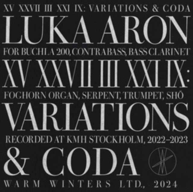 Luka Aron: XV XXVII III XXI IX - Variations & Coda