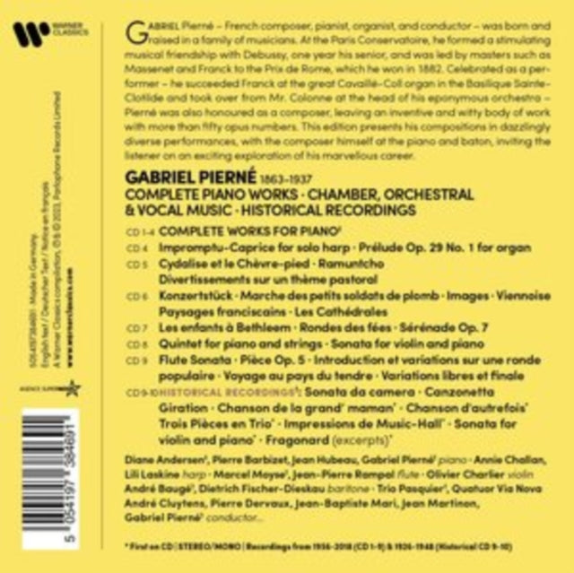 Pierné: Complete Piano Works/Chamber/Orchestral & Vocal Music