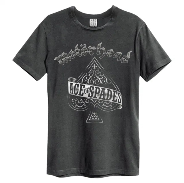 Motorhead Ace Of Spades Amplified Small Vintage Charcoal T Shirt
