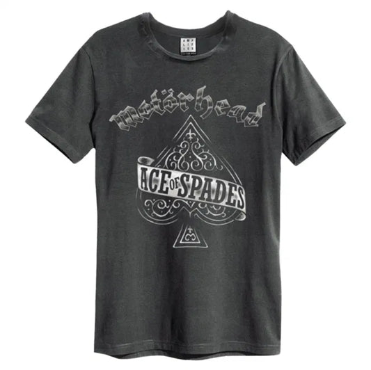 Motorhead Ace Of Spades Amplified Small Vintage Charcoal T Shirt
