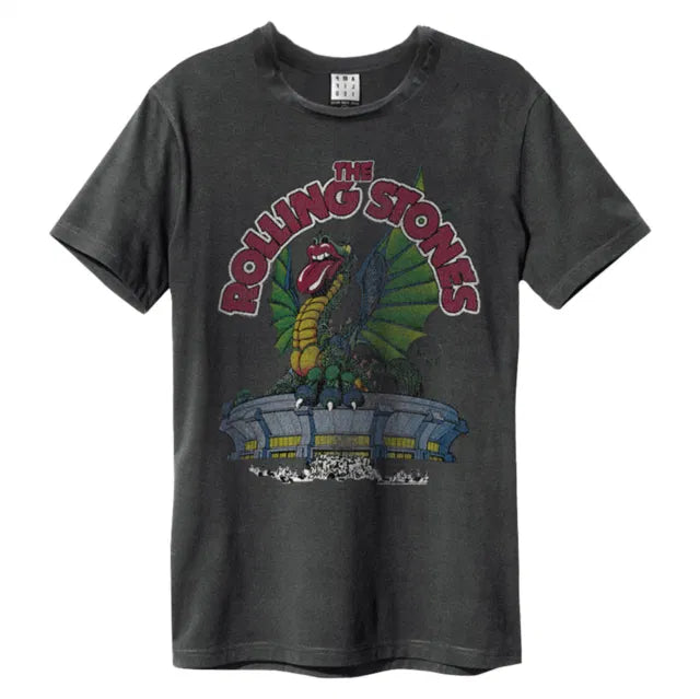 Rolling Stones Us 1972 Amplified Medium Vintage Charcoal T Shirt
