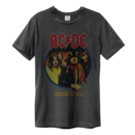 AC/DC Highway To Hell Amplified Vintage Charcoal X Large T Shirt