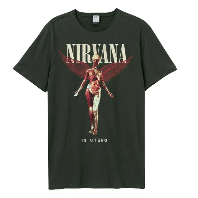 Nirvana In Utero Colour Amplified Vintage Charcoal X Large T Shirt