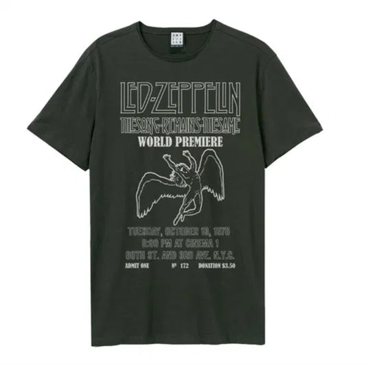 Led Zeppelin - The Song Remains The Same Amplified Vintage Charcoal X Large T-Shirt