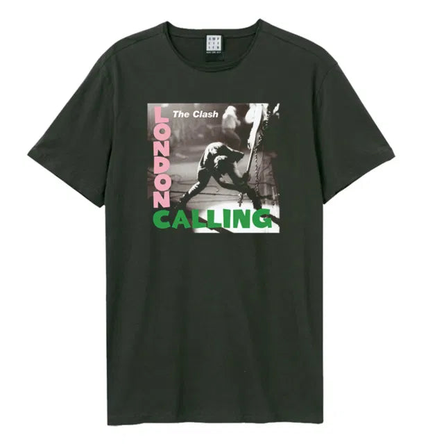 Clash - London Calling Amplified Vintage Charcoal Medium T Shirt