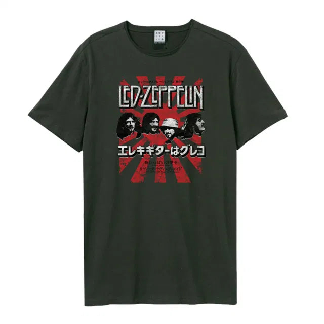 Led Zeppelin - Burst Amplified Vintage Charcoal Xx Large T-Shirt
