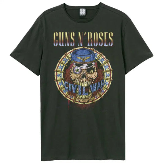 Guns N Roses Civil War Amplified Large Vintage Charcoal T Shirt
