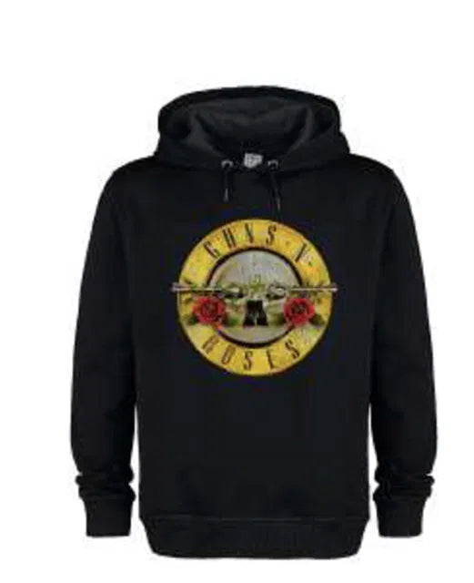 Guns N Roses Drum Amplified Black Small Hoodie Sweatshirt