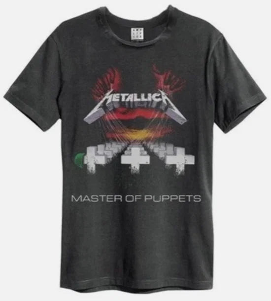 Metallica - Masters Of Puppets Amplified Vintage Charcoal Small T-Shirt