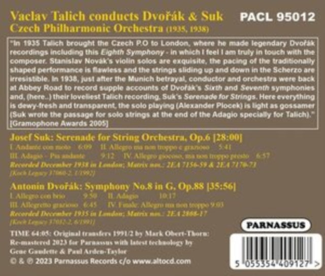 Vaclav Talich Conducts Dvorák Symphony 8/...