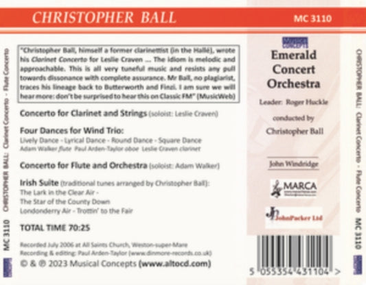 Christopher Ball: Clarinet Concerto/Flute Concerto/...