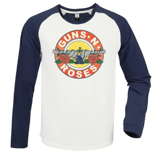 Guns N Roses Vintage Bullet Vintage White / Navy X Large Baseball Jersey