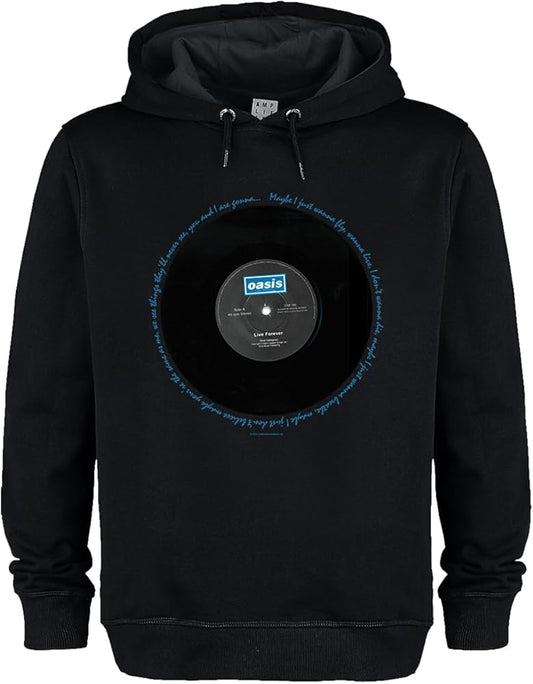 Oasis Live Forever Lyrics Amplified Black XL Large Hoodie