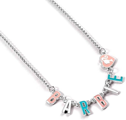 Barbie Enamel Letter Name Necklace