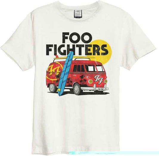 Foo Fighters Camper Van Amplified Vintage White Large T Shirt