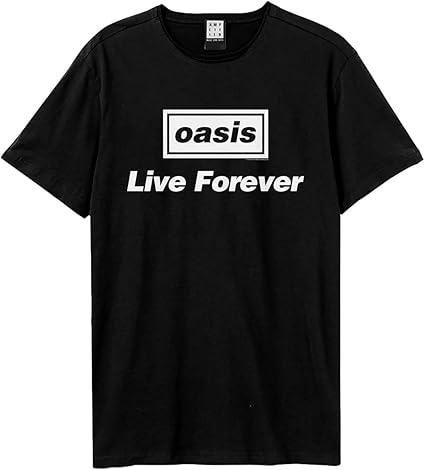 Oasis Live Forever Title Amplified XX Large Vintage Black T Shirt