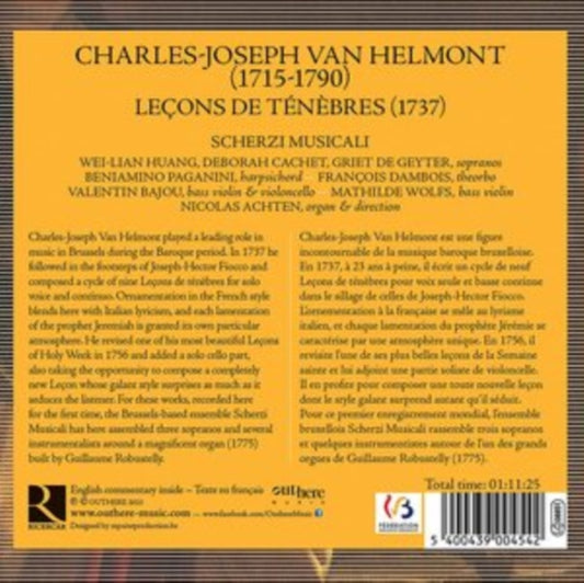 Charles-Joseph Van Helmont: Leçons De Ténèbres