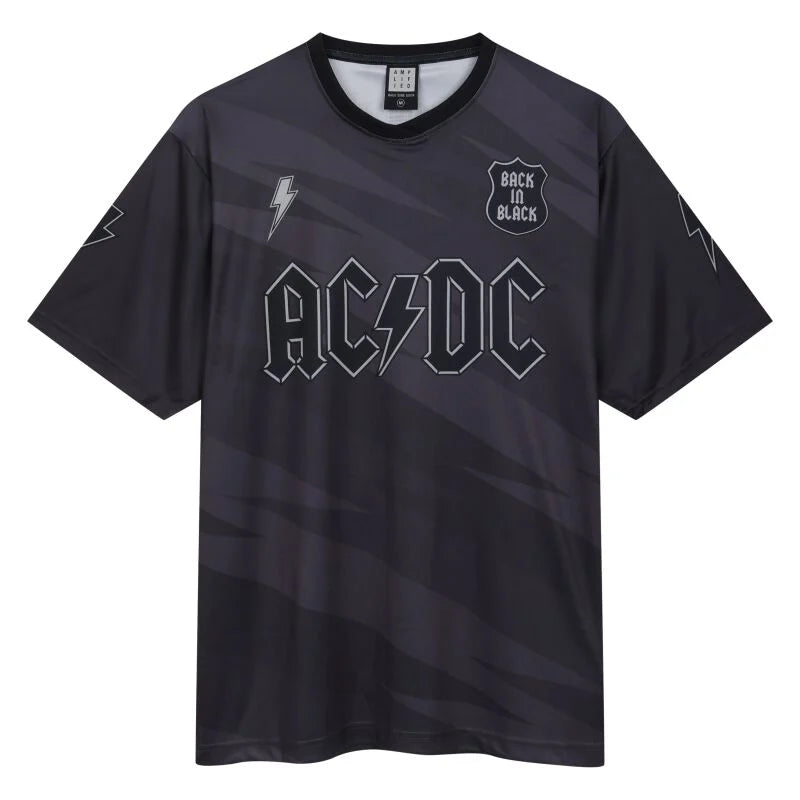 Ac/Dc Back In Black Rock Fc Football Shirt Medium