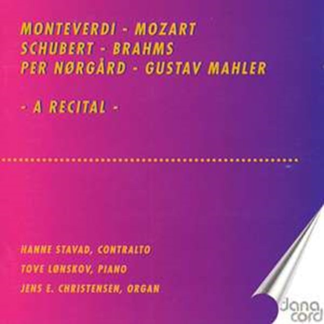 A Recital - Contralto/piano/organ [danish Import]