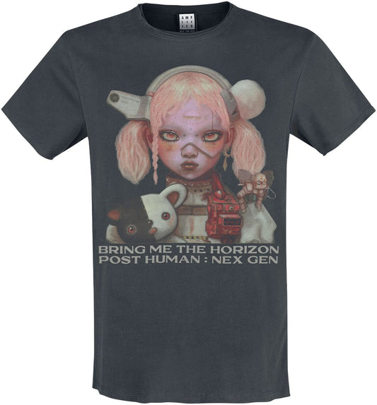 Bmth Nex Gen Album Cover Amplified Vintage Charcoal Medium T Shirt