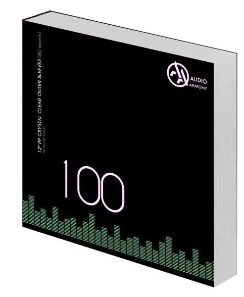 100 X 12Inch PP Crystal Clear Outer Sleeves (80 Micron)