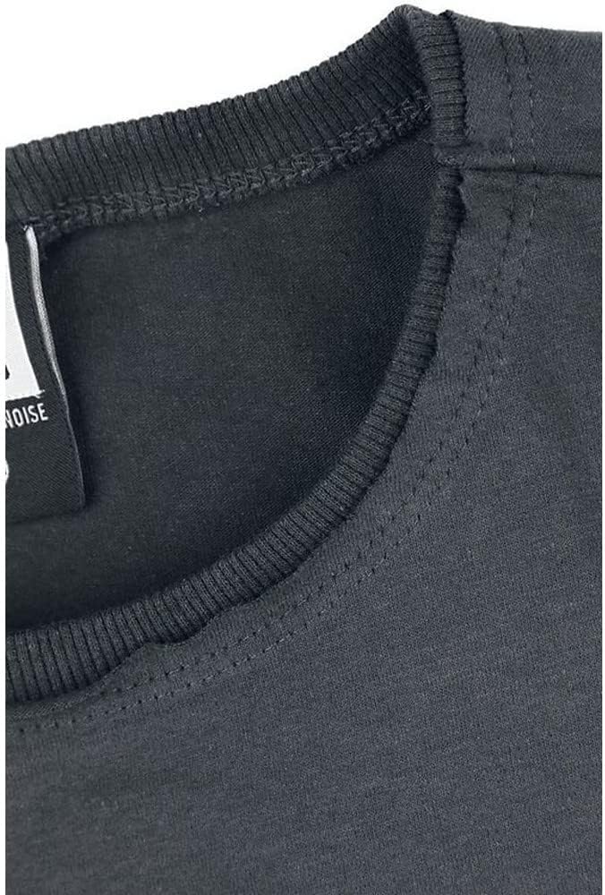 Beatles Logo Amplified Small Vintage Charcoal T Shirt