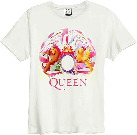 Queen - Night At The Opera Crest Amplified Vintage White X Large T Shirt